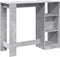 vidaXL - Bartafel - met - schap - 124x46x103,5 - cm - bewerkt - hout - betongrijs