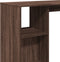 vidaXL - Bartafel - met - schap - 124x46x103,5 - cm - bewerkt - hout - bruin - eiken