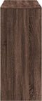 vidaXL - Bartafel - met - schap - 124x46x103,5 - cm - bewerkt - hout - bruin - eiken