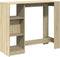 vidaXL - Bartafel - met - schap - 124x46x103,5 - cm - hout - sonoma - eikenkleur