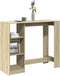 vidaXL - Bartafel - met - schap - 124x46x103,5 - cm - hout - sonoma - eikenkleur