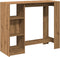 vidaXL - Bartafel - met - schap - 124x46x103,5 - cm - hout - artisanaal - eikenkleurig