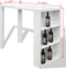 vidaXL - Bartafel - met - wijnrek - MDF - hoogglans - wit