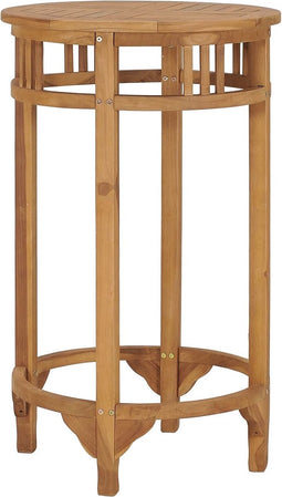 vidaXL - Bartafel - Ø60 - cm - massief - teakhout