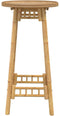 vidaXL - Bartafel - voor - buiten - Rond - Ø55x100 - cm - bamboe