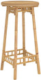 vidaXL - Bartafel - voor - buiten - Rond - Ø55x100 - cm - bamboe