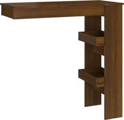 vidaXL - Bartafel - wandgemonteerd - 102x45x103,5 - cm - bewerkt - hout - bruineiken