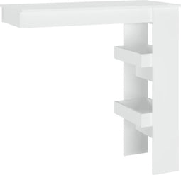 vidaXL - Bartafel - wandgemonteerd - 102x45x103,5 - cm - bewerkt - hout - wit