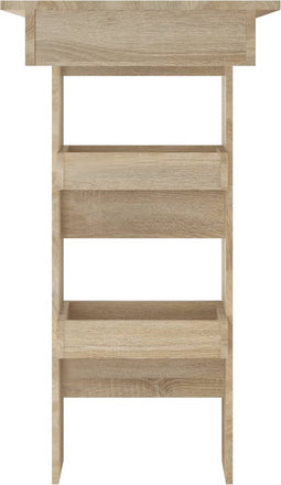 vidaXL - Bartafel - wandgemonteerd - 102x45x103,5 - cm - bewerkt - hout - eikenkleur