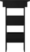 vidaXL - Bartafel - wandgemonteerd - 102x45x103,5 - cm - bewerkt - hout - zwart