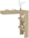 vidaXL - Bartafel - wandgemonteerd - 102x45x103,5 - cm - bewerkt - hout - eikenkleur