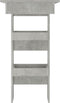 vidaXL - Bartafel - wandgemonteerd - 102x45x103,5 - cm - bewerkt - hout - grijs