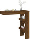 vidaXL - Bartafel - wandgemonteerd - 102x45x103,5 - cm - bewerkt - hout - bruineiken