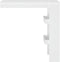 vidaXL - Bartafel - wandgemonteerd - 102x45x103,5 - cm - bewerkt - hout - wit