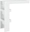 vidaXL - Bartafel - wandgemonteerd - 102x45x103,5 - cm - hout - hoogglans - wit