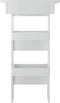vidaXL - Bartafel - wandgemonteerd - 102x45x103,5 - cm - hout - hoogglans - wit