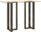 vidaXL - Bartafelpoten - 2 - st - T-vormig - 40x35x(110-111) - cm - staal - naturel