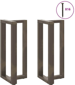 vidaXL - Bartafelpoten - 2 - st - T-vormig - 40x35x(90-91) - cm - staal - naturel