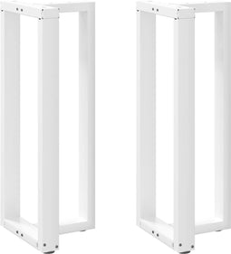 vidaXL - Bartafelpoten - 2 - st - T-vormig - 50x35x(100-101) - cm - staal - wit