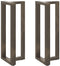 vidaXL - Bartafelpoten - 2 - st - T-vormig - 50x35x(100-101) - cm - staal - naturel
