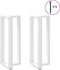 vidaXL - Bartafelpoten - 2 - st - T-vormig - 50x35x(100-101) - cm - staal - wit