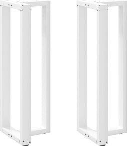 vidaXL - Bartafelpoten - 2 - st - T-vormig - 50x35x(110-111) - cm - staal - wit
