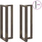 vidaXL - Bartafelpoten - 2 - st - T-vormig - 50x35x(110-111) - cm - staal - naturel