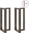 vidaXL - Bartafelpoten - 2 - st - T-vormig - 50x35x(90-91) - cm - staal - naturel