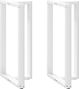 vidaXL - Bartafelpoten - 2 - st - T-vormig - 60x35x(110-111) - cm - staal - wit