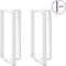 vidaXL - Bartafelpoten - 2 - st - T-vormig - 60x35x(110-111) - cm - staal - wit