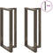 vidaXL - Bartafelpoten - 2 - st - T-vormig - 60x35x(110-111) - cm - staal - naturel