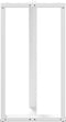 vidaXL - Bartafelpoten - 2 - st - T-vormig - 60x35x(110-111) - cm - staal - wit