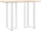 vidaXL - Bartafelpoten - 2 - st - T-vormig - 60x35x(110-111) - cm - staal - wit