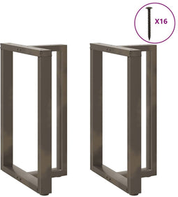 vidaXL - Bartafelpoten - 2 - st - T-vormig - 60x35x(90-91) - cm - staal - naturel