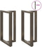 vidaXL - Bartafelpoten - 2 - st - T-vormig - 60x35x(90-91) - cm - staal - naturel