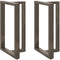 vidaXL - Bartafelpoten - 2 - st - T-vormig - 60x35x(90-91) - cm - staal - naturel