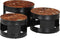 vidaXL - Bartafels - 3 - st - trommelvormig - massief - gerecycled - hout