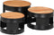 vidaXL - Bartafels - 3 - st - trommelvormig - massief - ruw - acaciahout