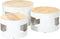 vidaXL - Bartafels - 3 - st - trommelvormig - massief - ruw - mangohout