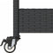 vidaXL - Bartrolley - 3-laags - poly - rattan - en - massief - acaciahout - zwart