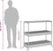 vidaXL - Bartrolley - 3-laags - poly - rattan - en - massief - acaciahout - zwart