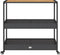 vidaXL - Bartrolley - 3-laags - poly - rattan - en - massief - acaciahout - zwart