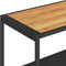 vidaXL - Bartrolley - 3-laags - poly - rattan - en - massief - acaciahout - zwart