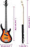 vidaXL - Basgitaar - voor - beginners - elektrisch - met - tas - 4/4 - 46