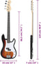 vidaXL - Basgitaar - voor - beginners - elektrisch - met - tas - 4/4 - 46
