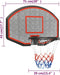 vidaXL Basketbalbord 71x45x2 cm polyetheen zwart