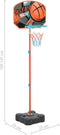 vidaXL - Basketbalset - draagbaar - verstelbaar - 109-141 - cm