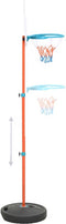 vidaXL - Basketbalset - draagbaar - verstelbaar - 133-160 - cm
