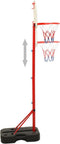 vidaXL - Basketbalset - draagbaar - verstelbaar - 138,5-166 - cm