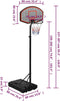 vidaXL Basketbalstandaard 237-307 cm polyetheen